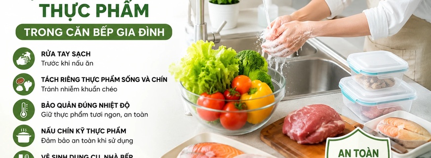 Danh sách vệ sinh an toàn thực phẩm trong căn bếp gia đình